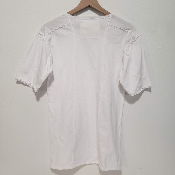 Rare Xzavier Men's SIZE M White Solid Cotton Tee Shirt Short Sleeve Round Hem - Picture 2 of 8